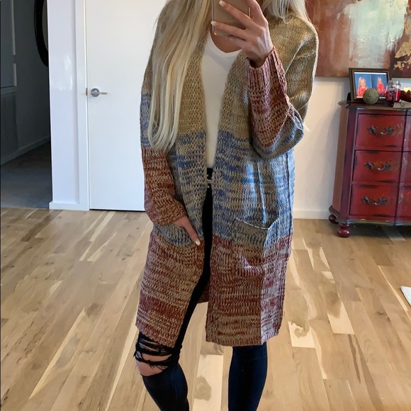 Multiyarn Cardigan with Front Pockets - Picture 5 of 8